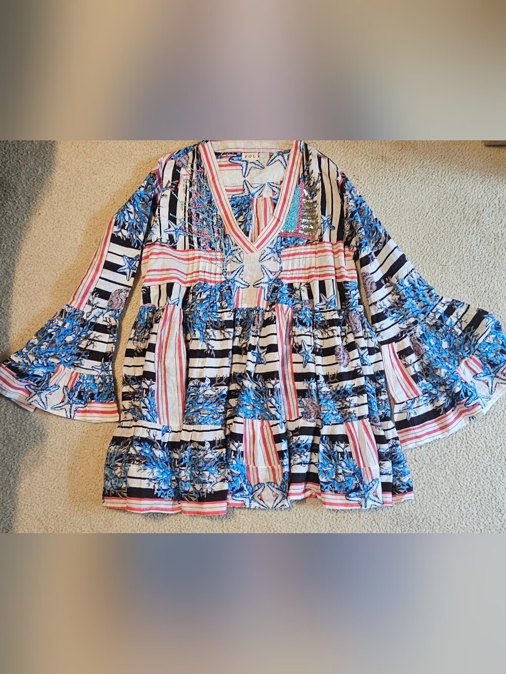 POL dress combines a lightweight, breezy feel with intricate,artsy embellishment - Picture 9 of 12